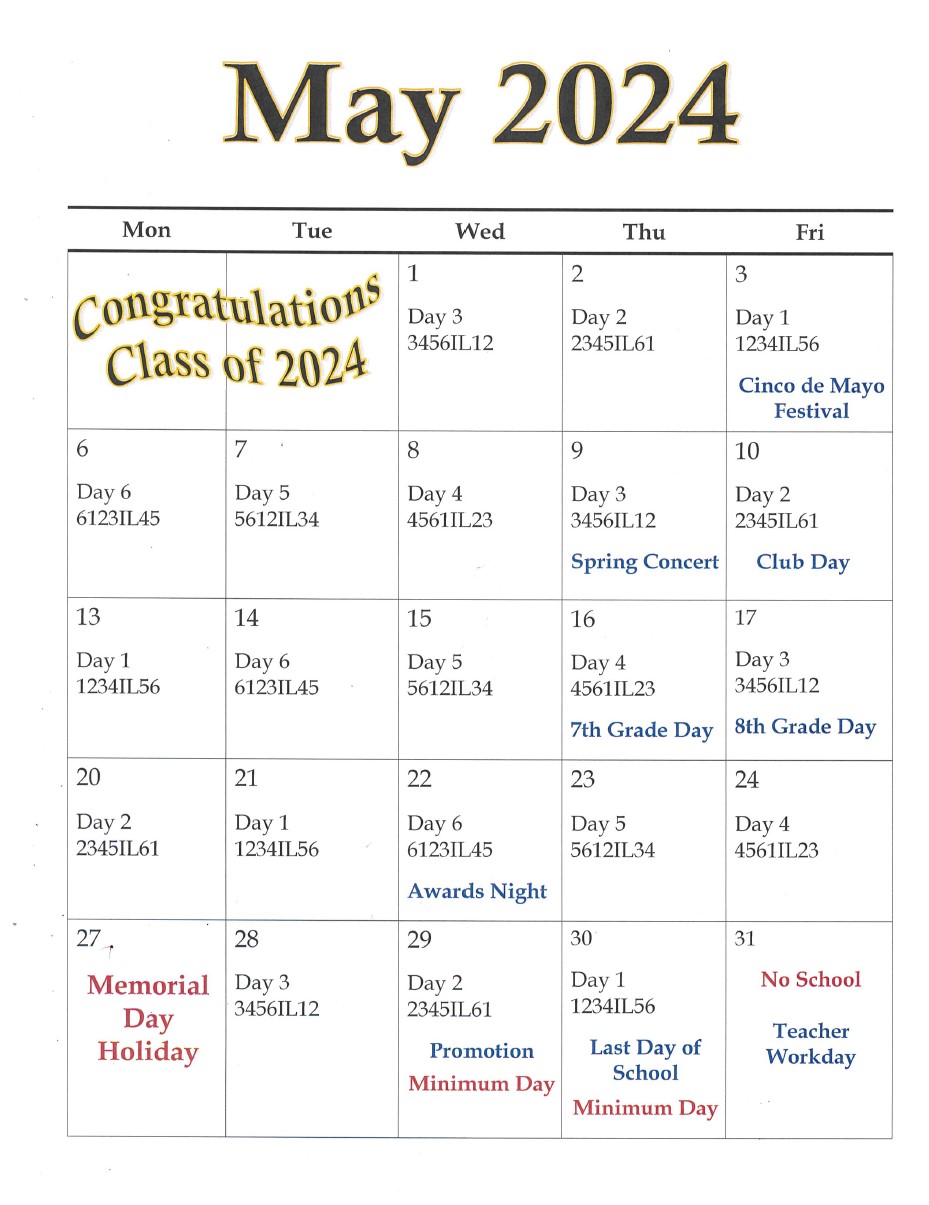 Feb Rotating Calendar